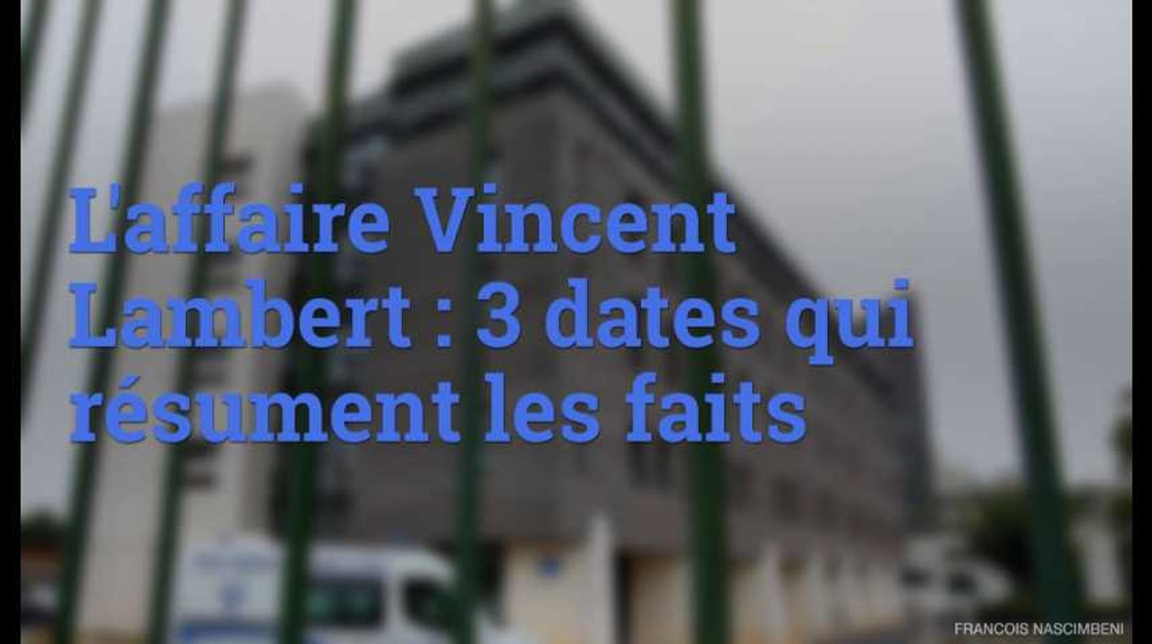Vincent Lambert : 3 dates qui résument les faits