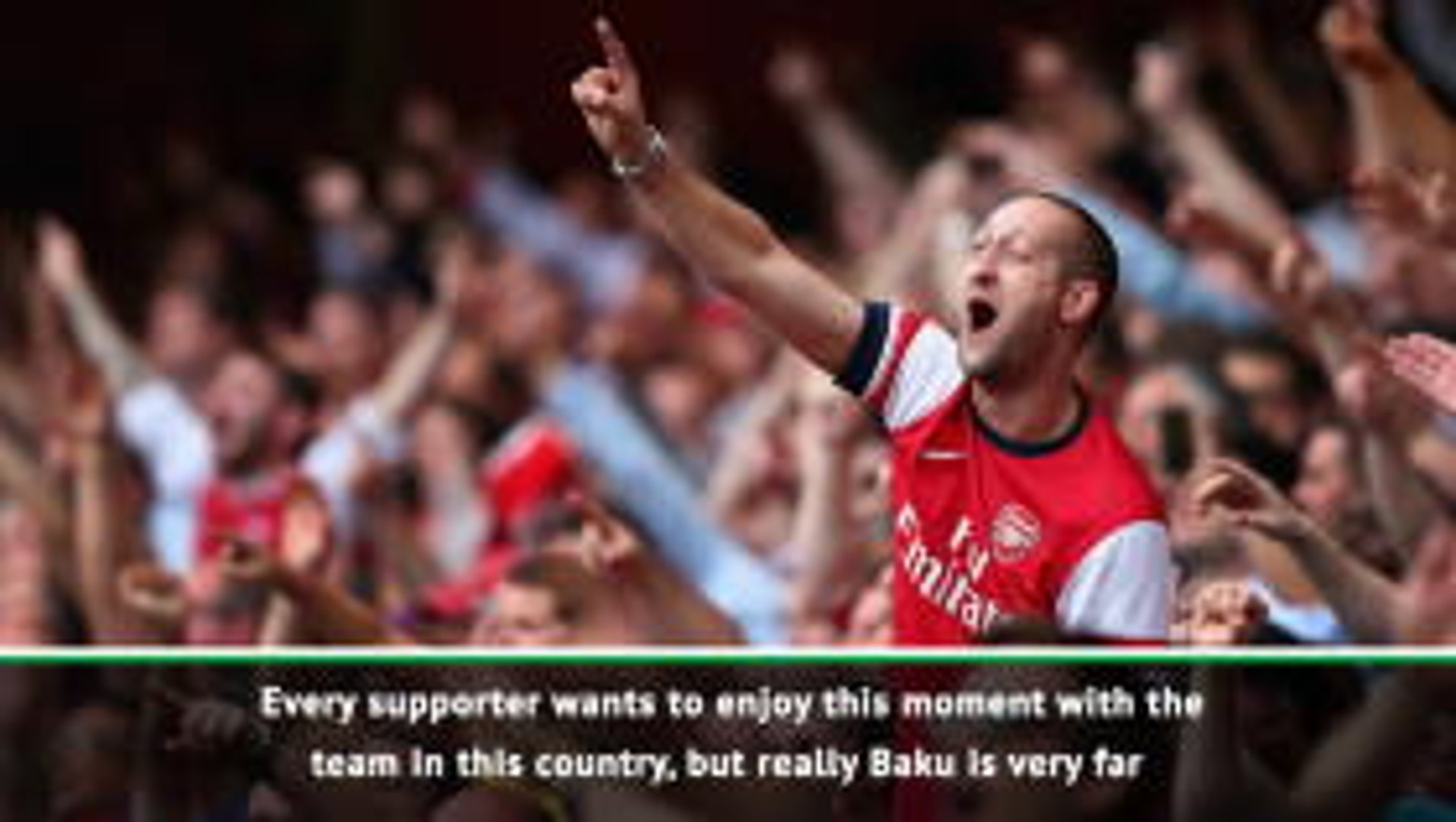 Every Arsenal fan wants to come with us...but Baku is far - Emery - video  Dailymotion