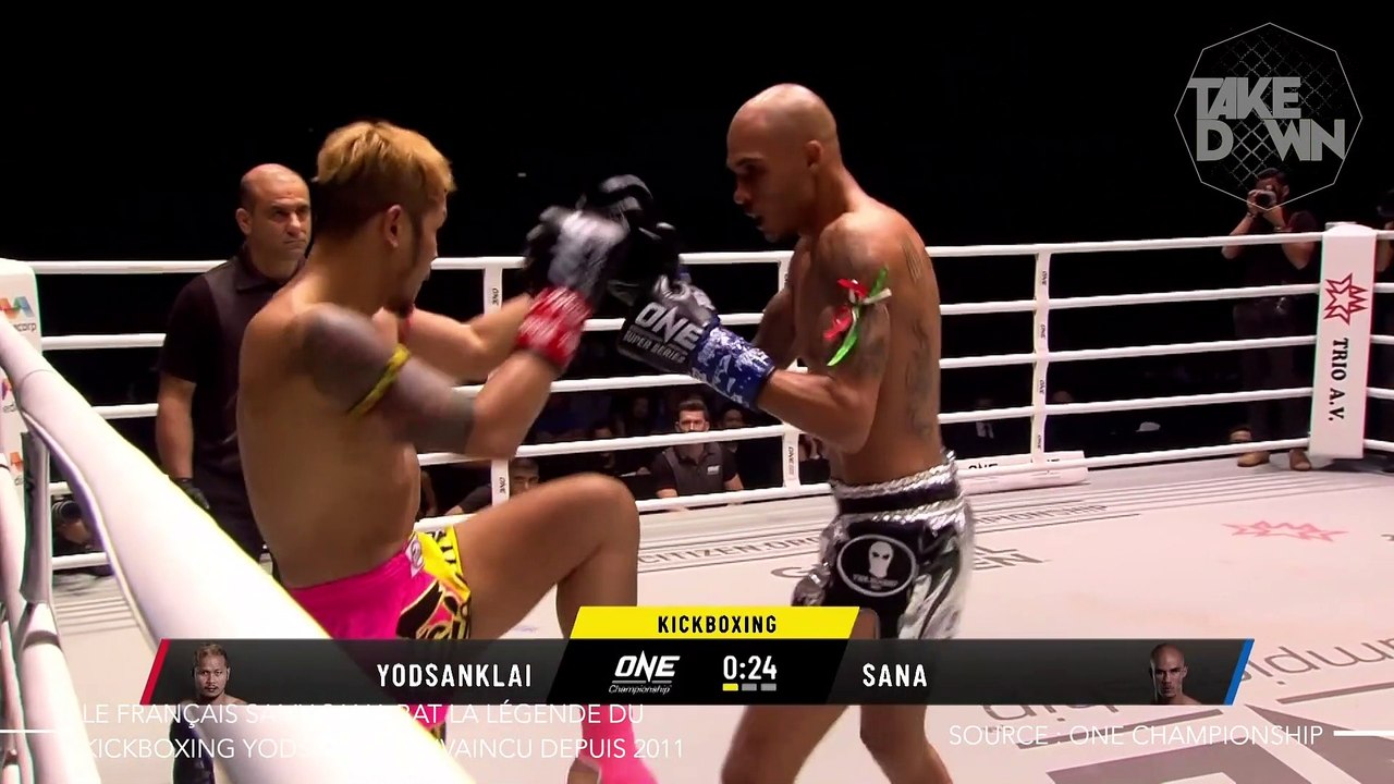 Historique : le français Samy Sana bat la légende du kickboxing Yodsanklai, invaincu depuis 2011