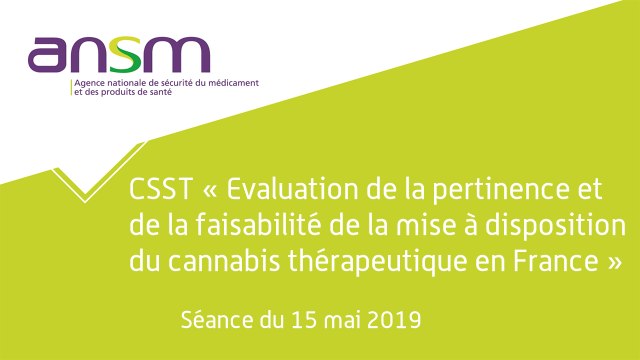 CSST Evaluation de la pertinence et de la faisabilité de la mise à disposition du cannabis thérapeutique - séance du 15 mai