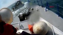 Türk balıkçı teknesine açılan ateş kamerada!