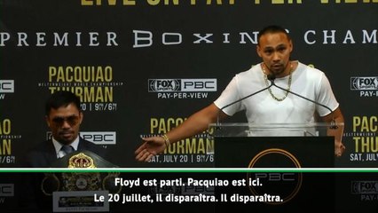 Poids welters - Thurman : '' Ce sera probablement le dernier combat de Pacquiao''