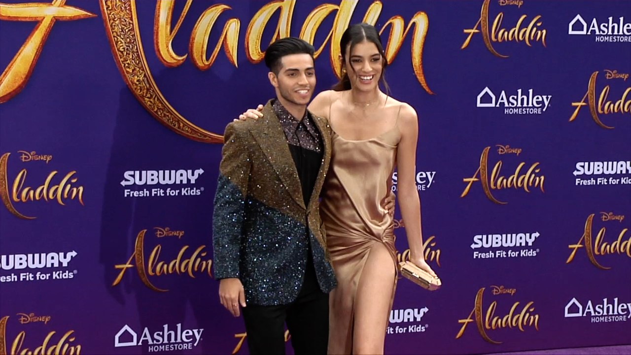 Mena Massoud "Aladdin" World Premiere Purple Carpet