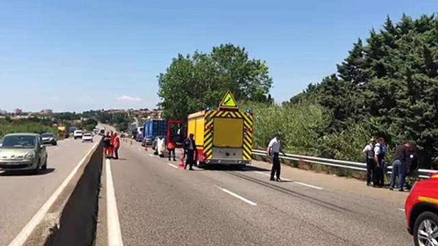 Un mort dans un accident sur la RN 568 entre Martigues et Port de Bouc. Images F Munoz
