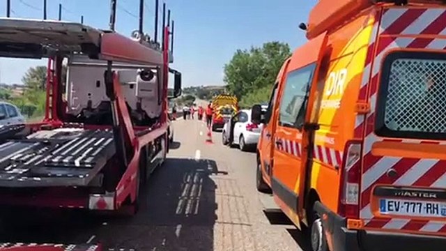 Un mort dans un accident sur la RN 568 entre Martigues et Port de Bouc. Images F Munoz