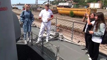 Askeri gemi ziyarete açıldı - ZONGULDAK