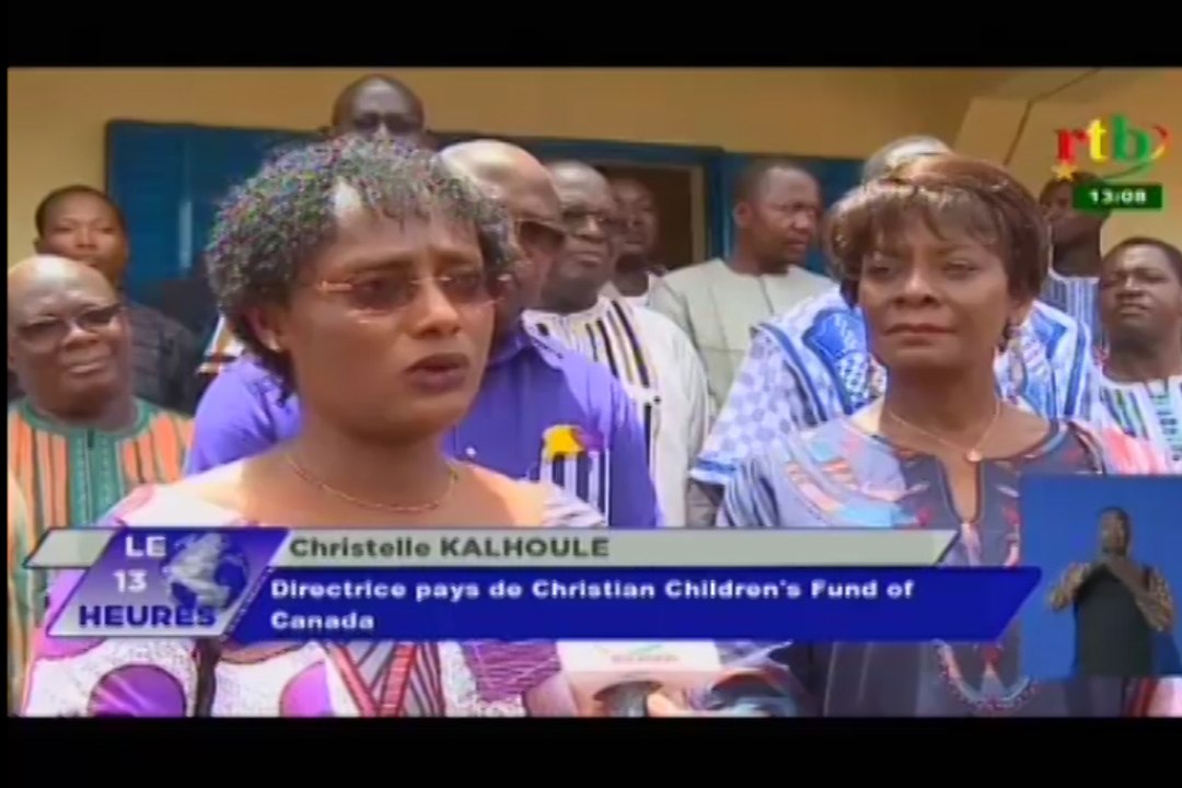 RTB/Inauguration du collège d’enseignement général de Kanré offert par l’Ong Children’s Fund of Canada