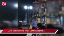Vatandaş çıldırdı… İşte İstanbul’da ATM’yi döven adam