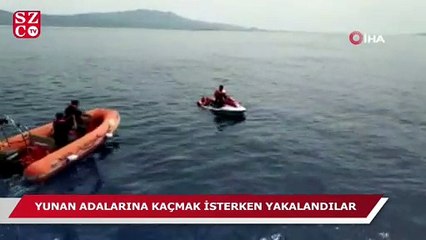 Скачать видео: Jet-ski'ye tutunarak Yunan adalarına kaçmaya çalışan Filistinli kaçaklar yakalandı