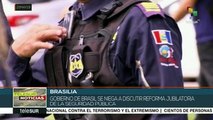 Policías brasileños rechazan texto de la reforma jubilatoria