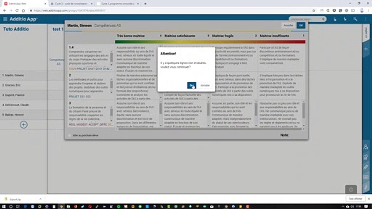 #3 Additio. Evaluer par compétences - attribuer des compétences à une classe