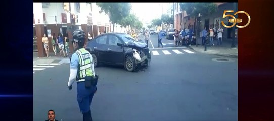 Accidente registrado en el centro de Guayaquil