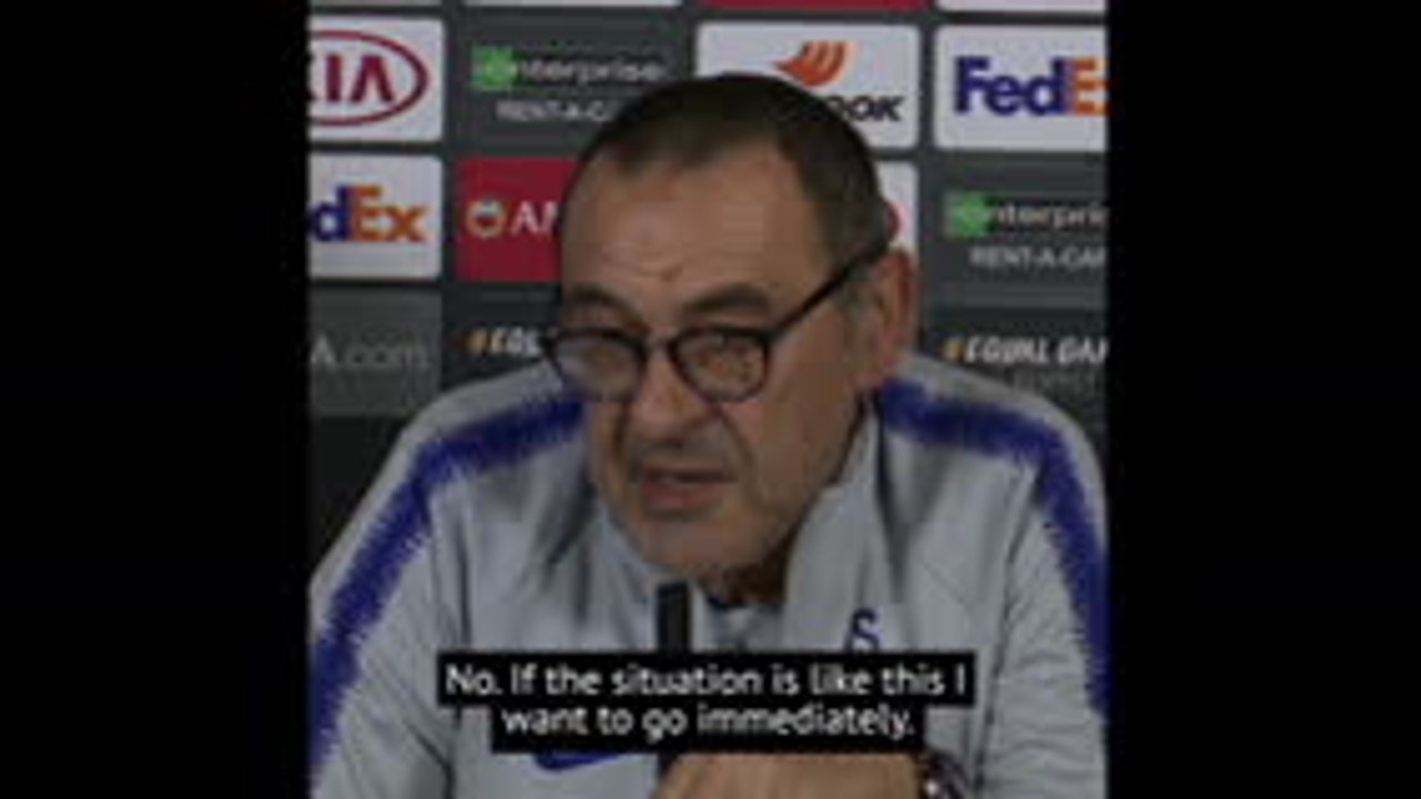 Sarri threatens to quit Chelsea if job depends on Europa League success