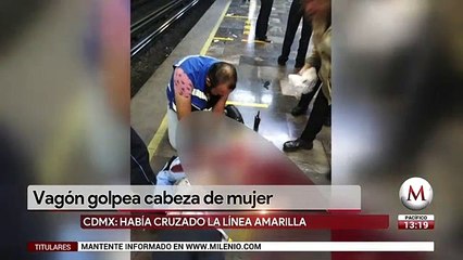 Tren golpea en la cabeza a usuaria en Metro Centro Médico
