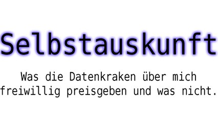 Selbstauskunft - Was geben Firmen über mich preis? [DE | 4K]