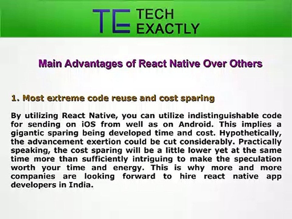 Main Advantages of React Native Over Others