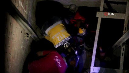 Asansör boşluğuna düşen işçi için seferber oldular