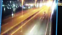 Imagens de videomonitoramento mostram momento exato do acidente