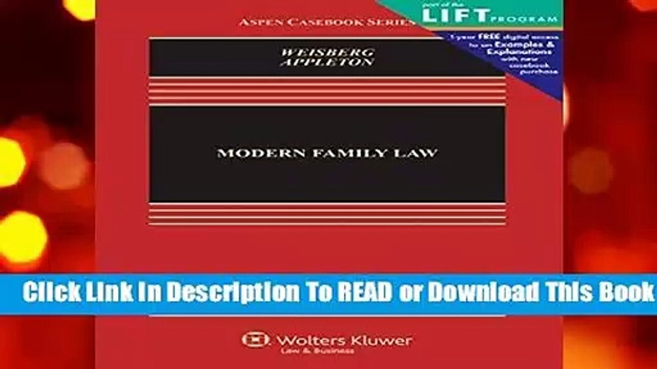 Full E-book Modern Family Law: Cases and Materials (Aspen Casebook)  For Online