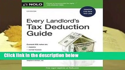 Popular to Favorit  Every Landlord's Tax Deduction Guide by Stephen Fishman