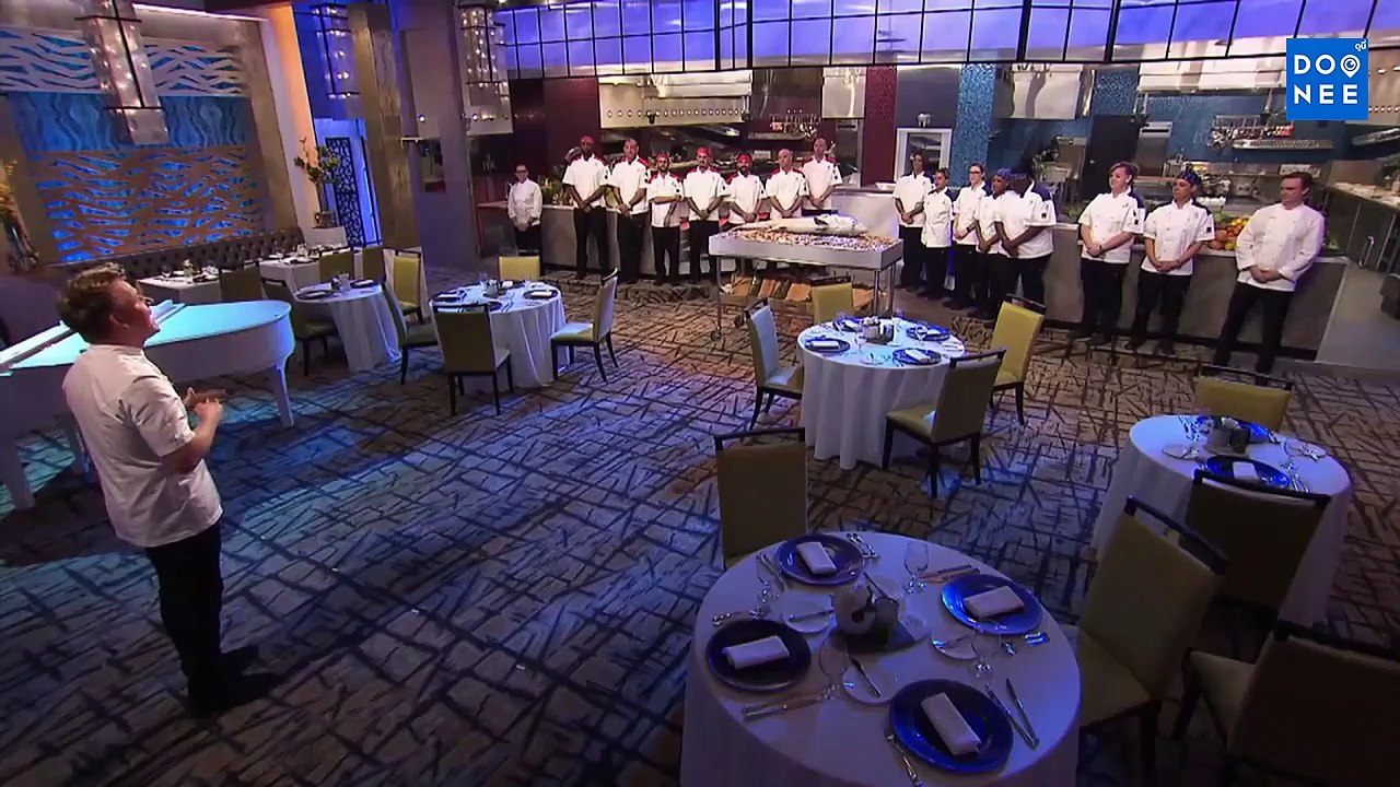 กอร์ดอนให้ปรุงปลาฮาลิบัททั้งหมด7วิธี ในHell's Kitchen ครัวนรก ปี 18 ตอนที่ 5