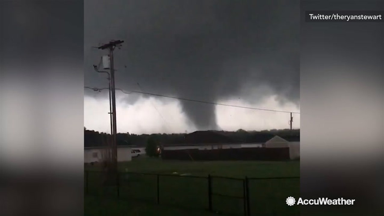 Tornado only a short distance away from onlooker