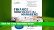 Complete acces  Finance for Nonfinancial Managers by Gene Siciliano