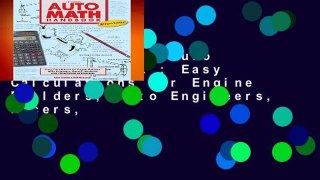Full version  Auto Math Handbook : Easy Calculations for Engine Builders, Auto Engineers, Racers,