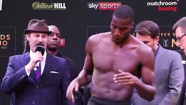 LAWRENCE OKOLIE v WADI CAMACHO **FINAL** HEAD-TO-HEAD @ WEIGH-IN / EDWARDS v MORENO