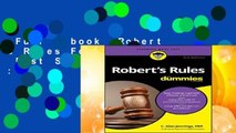 Full E-book  Robert s Rules For Dummies  Best Sellers Rank : #4