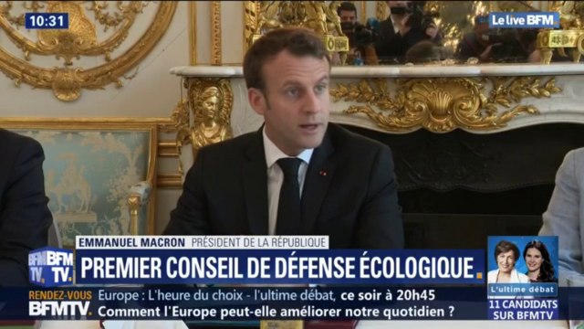 Le temps n'est plus à la parole. Emmanuel Macron introduit le premier Conseil de défense écologique à l'Élysée