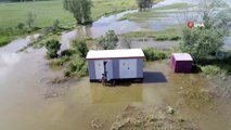 Karlar eridikçe baraj doldu, içme suyu kuyuları su altında kaldı...Sular altında kalan bölge havadan görüntülendi