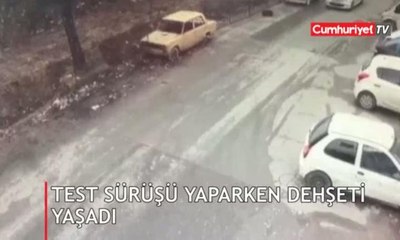 Otomobili ile test sürüşü yaparken dehşeti yaşadı