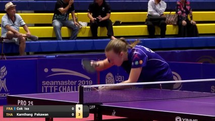 Isa Cok vs Karnthang Pakawan | 2019 ITTF Challenge Thailand Open (Group)