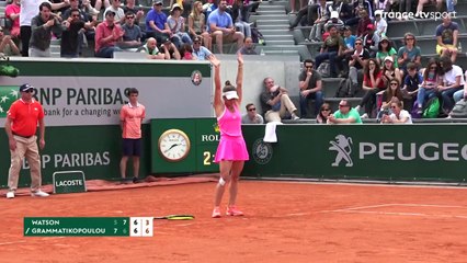 Roland-Garros 2019 : Grammatikopoulou rejoint le 3e tour après une bataille de 2h44 avec Watson