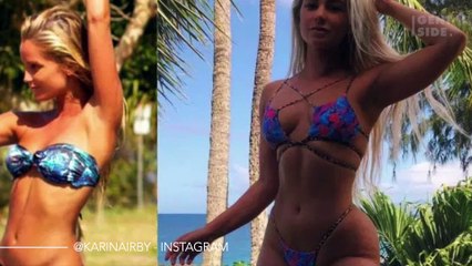 El cambio radical de una delgada modelo de bikinis: ahora la piropean por sus curvas de infarto