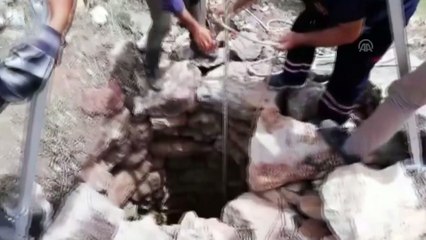 Kuyuya düşen oğlağı itfaiye ekipleri kurtardı - KONYA