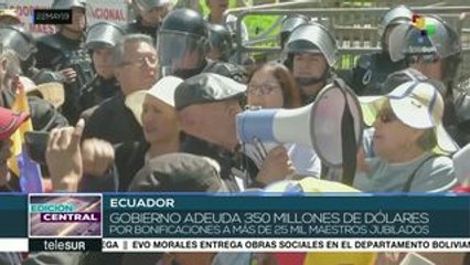 Download Video: Jubilados ecuatorianos protestan para exigir respeto a sus derechos