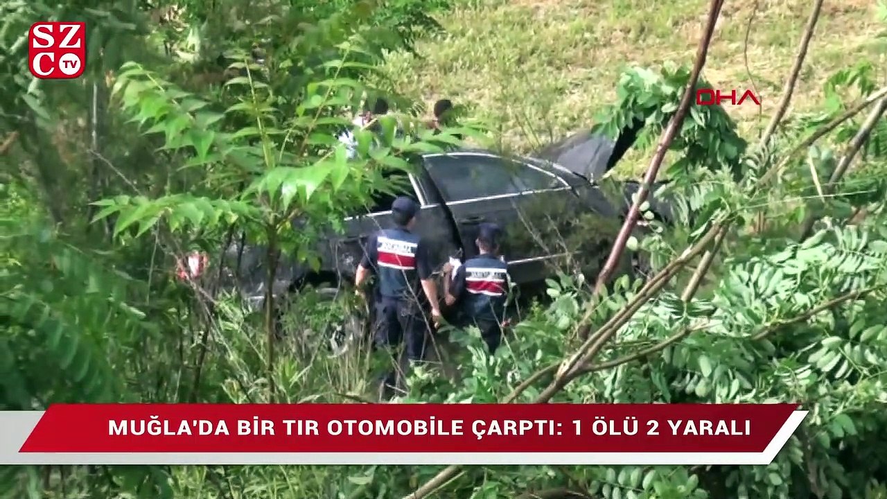 TIR otomobile çarptı: 1 ölü, 2 yaralı