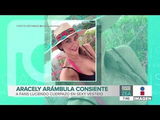 Aracely Arámbula luce cuerpazo en un sensual vestido rojo | Noticias con Francisco Zea