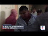 Integrantes de la CTM lesionan a guardias en evento del PRI | Noticias con Ciro Gómez Leyva
