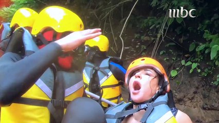 ماغي بو غصن تتعرض لموقف مرعب يحدث لأول مرة في رامز في الشلال_يوتيوب.