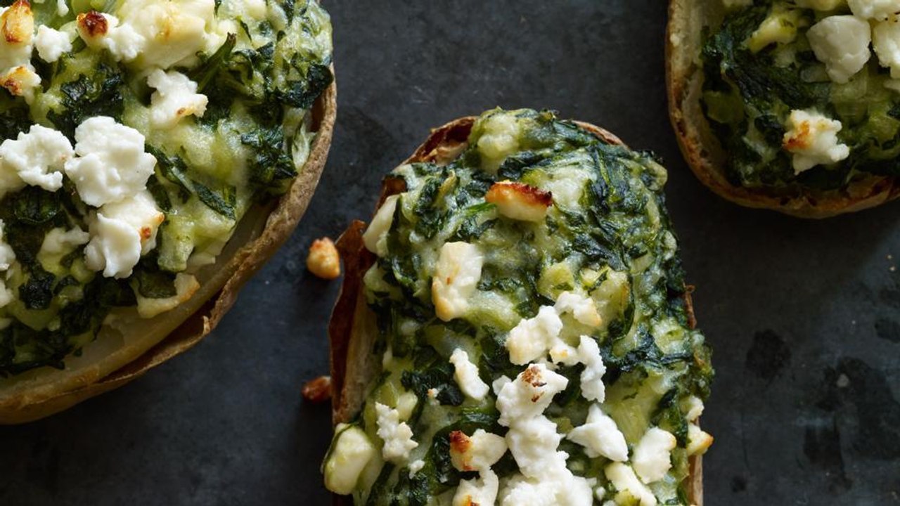 How to Make Spanakopita Loaded Twice-Baked Potatoes