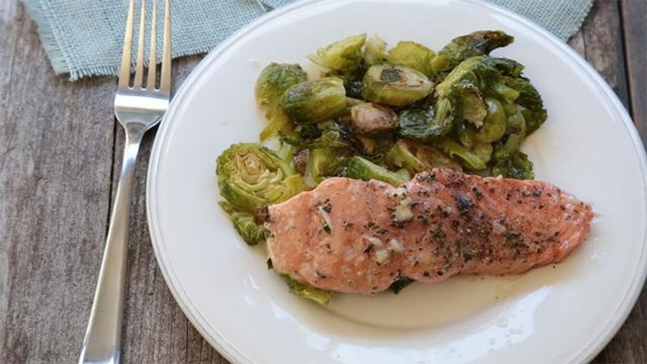 How to Make One-Pan Roasted Salmon & Brussels Sprouts