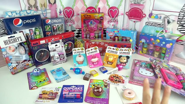 Mi Coleccion de Balsamos Brillos Labiales Raros - Sabor a Pizza Chocolate Soda Pastel Helados