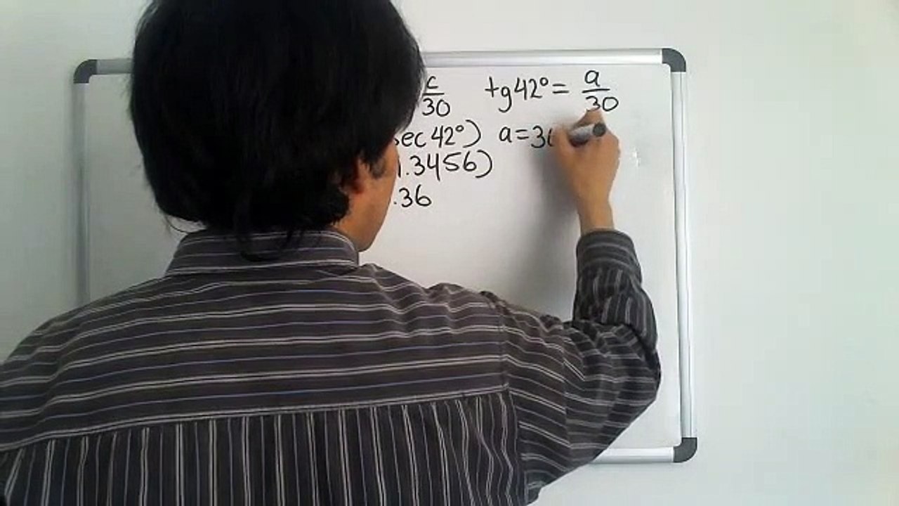 Matemáticas Fáciles - Resuelve un triángulo rectángulo con Tangente y Secante