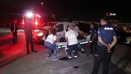 Aracın içinde uyuya kalan şahıs şarampole düşmekten son anda kurtarıldı