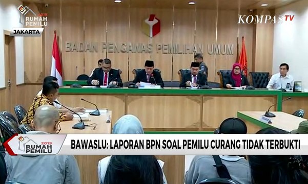 Bawaslu: Laporan BPN Soal Kecurangan Pemilu Tidak Terbukti