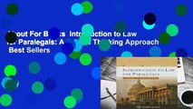 About For Books  Introduction to Law for Paralegals: A Critical Thinking Approach  Best Sellers