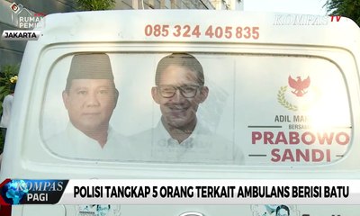 Polisi Tangkap 5 Orang Terkait Ambulans Gerindra Berisi Batu